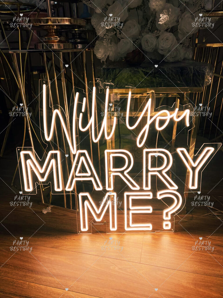 Warm White Will You Marry Me Neon Led Lights Sign Engaged Wedding Party