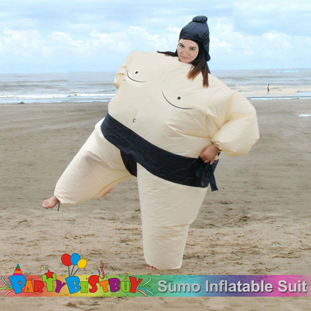 New Inflatable Sumo Wrestler Suits Adult Costume Fancy Dress Blow Up ...