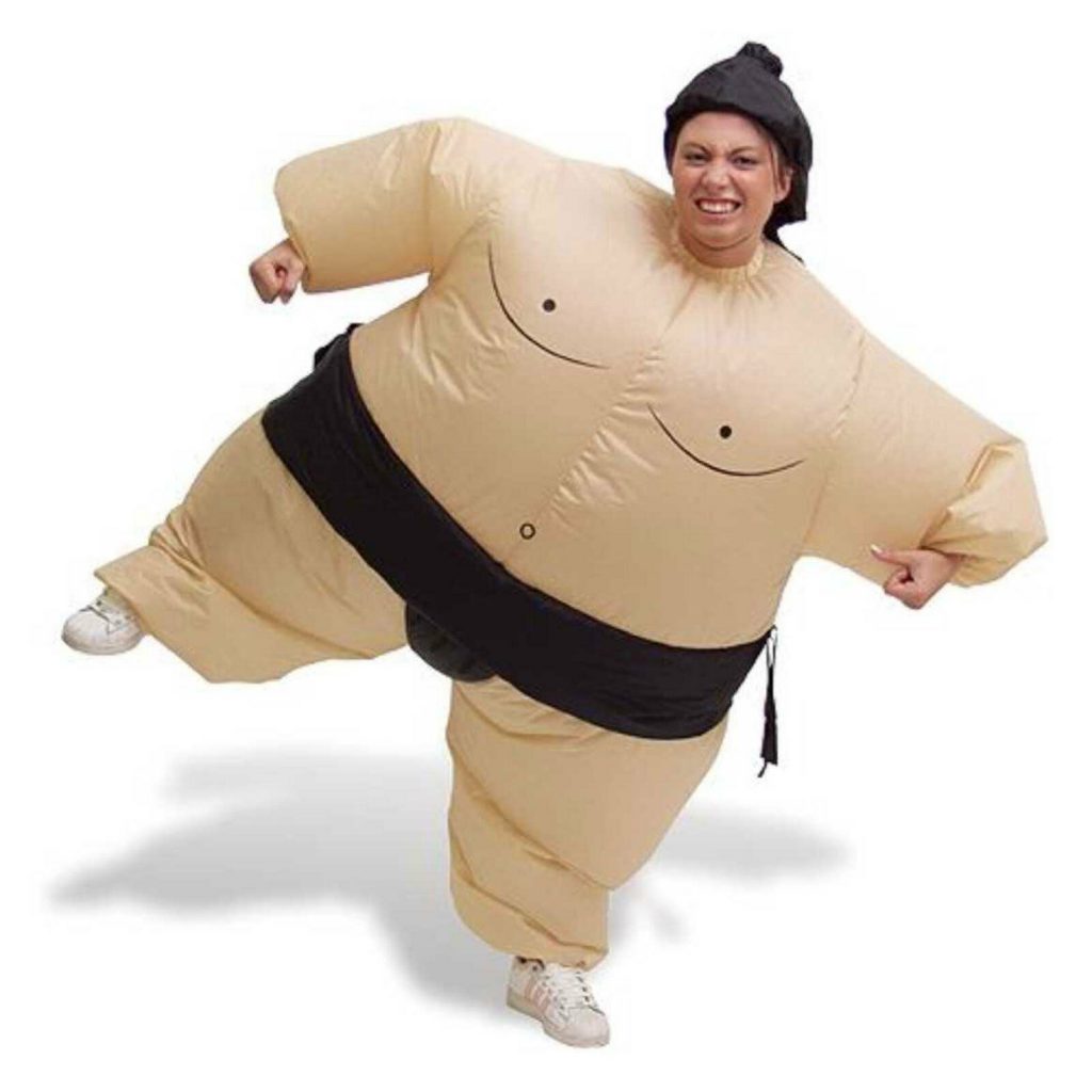 New Inflatable Sumo Wrestler Suits Adult Costume Fancy Dress Blow Up Unisex Hat Party Bestbuy