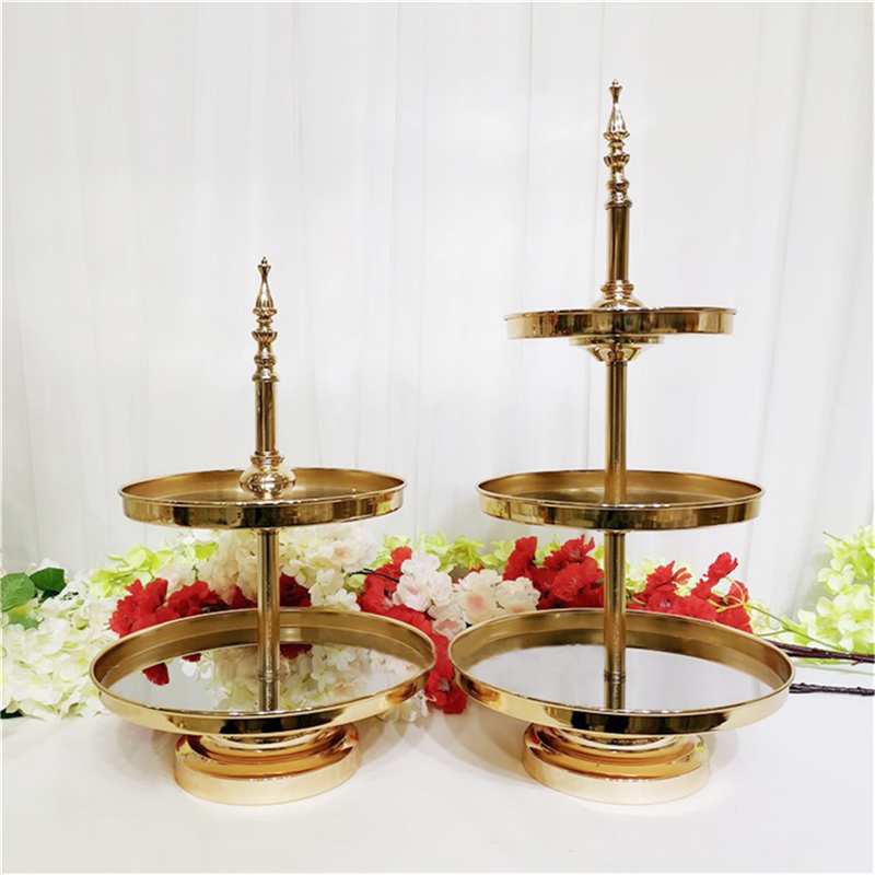 Gold mirror cake stand sale