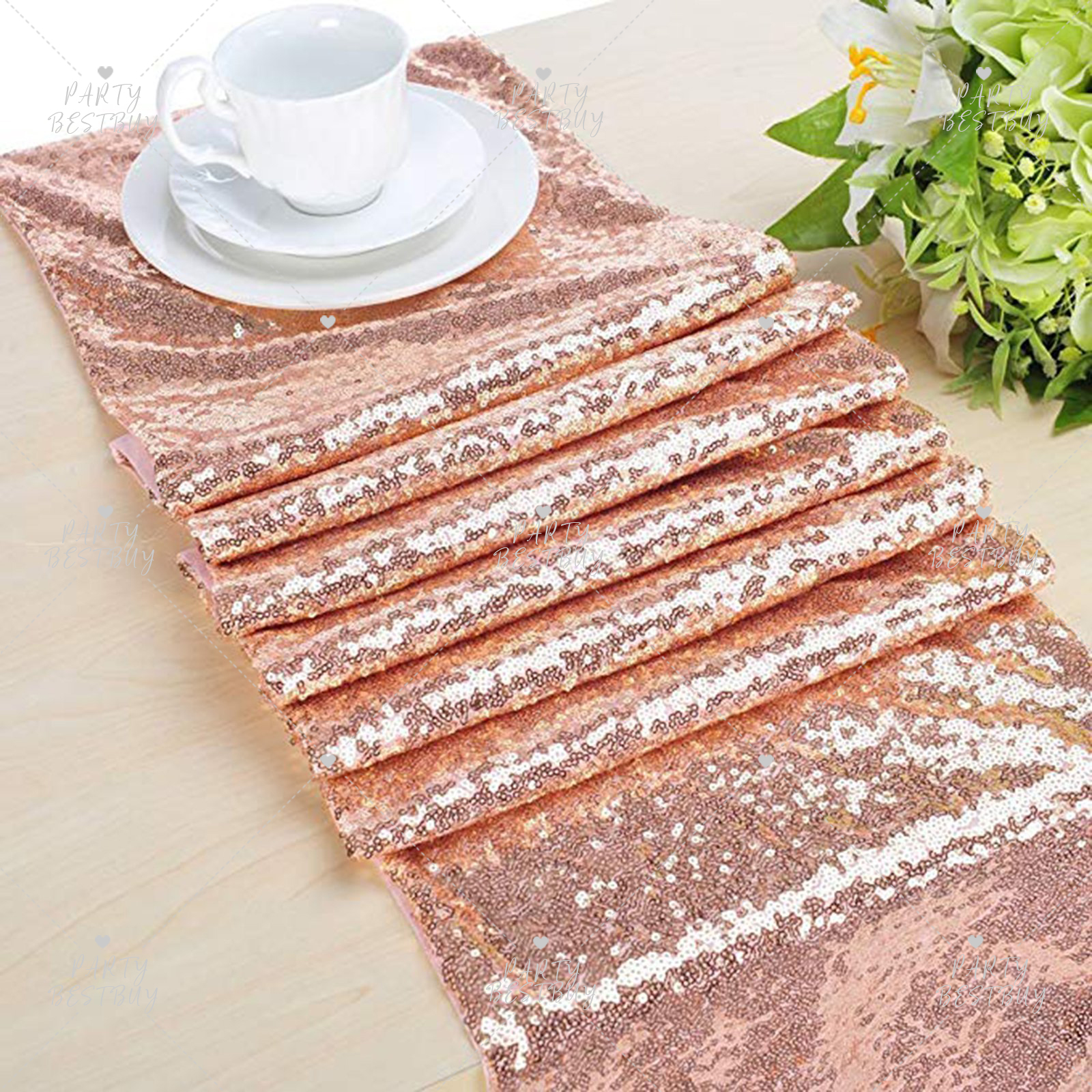 30x180cm Bulk Sequin Table Runners Wedding Party Bling Tablecloths ...
