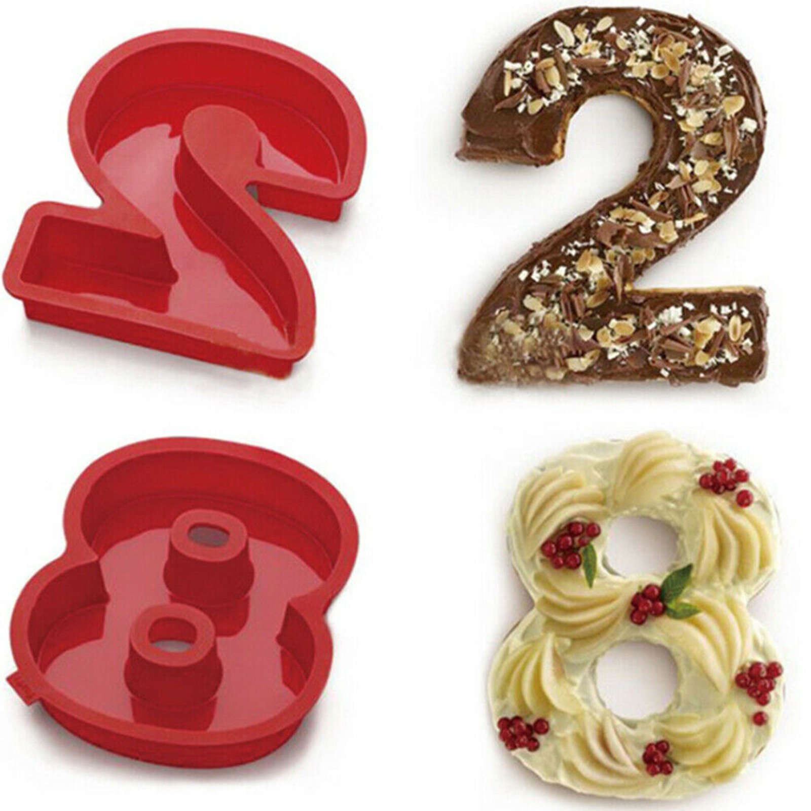Number Cake Tins Silicone, Number 4 Cake Tin Mould, 10 inch 3D Large  Silicone Number Cake Moulds, Baking Pans for Birthday and Anniversary, BPA  Free, Non-Stick : Amazon.co.uk: Home & Kitchen