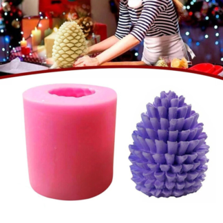 3D Christmas Pine Cone Silicone Candle Molds Beeswax Candles Making Mold DIY