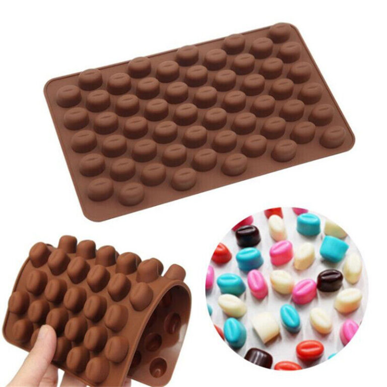 55 Grids Silicone Cacao Beans Chocolate Cake Moulds Ice Tray Candy ...