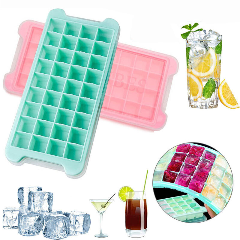 Ice Cube Tray with Lid, 6/24/36Grids Ice Tray Ice Cube Molds for