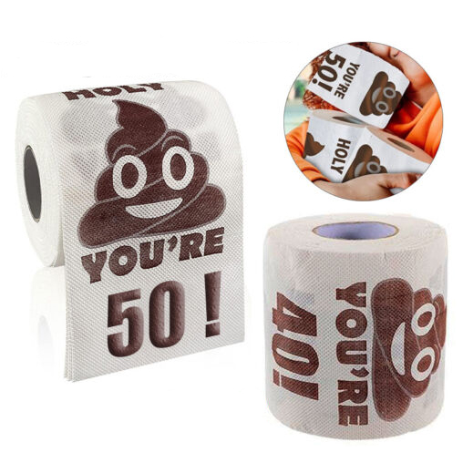 5 Rolls Funny Toilet Paper Birthday Decoration Birthday Gifts for Women ...